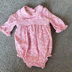 Pink Floral Baby Romper